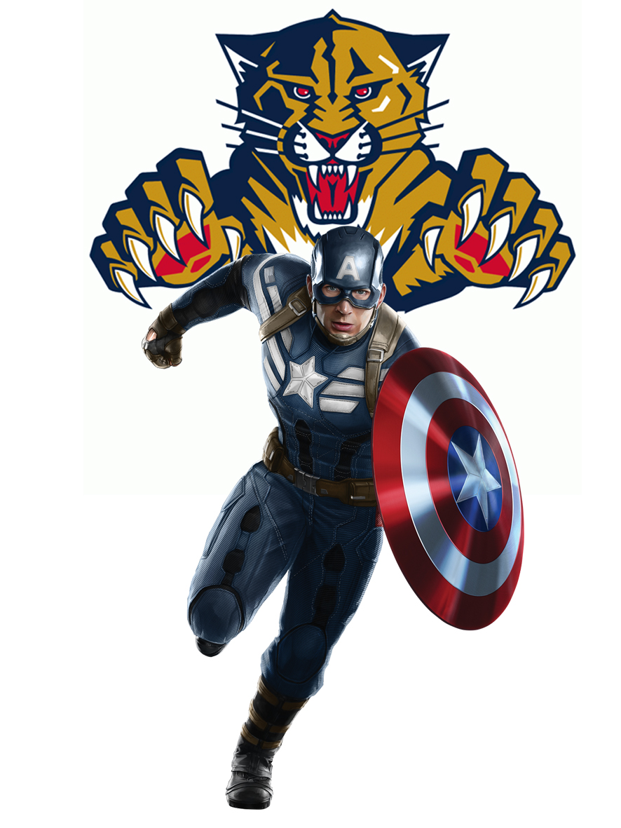 Florida Panthers Captain America Logo vinyl decal